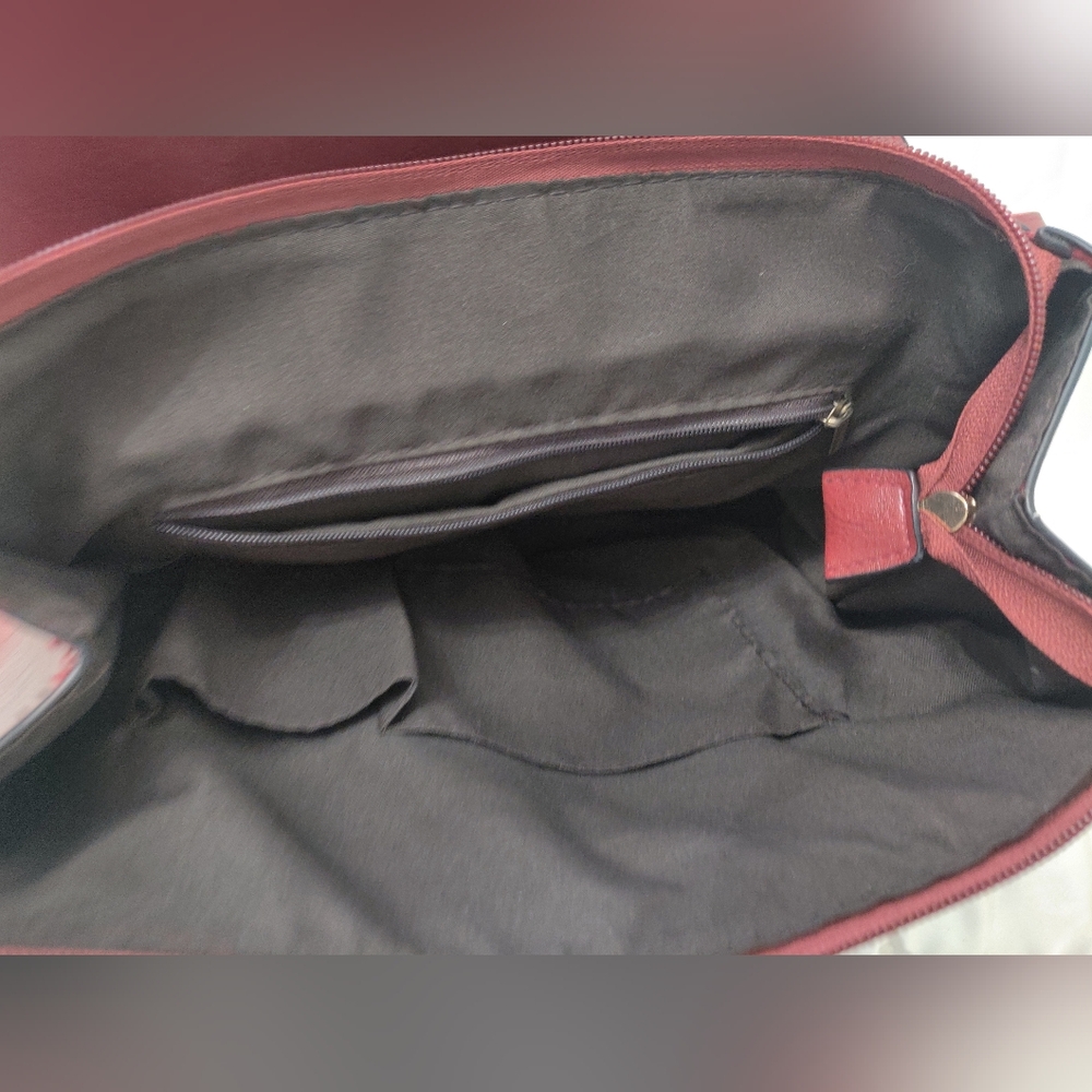 Women's Red Leather Backpack Crossbody - Unbranded - Picture 12 of 12